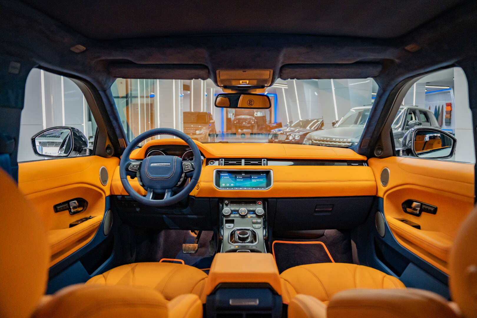 RANGE ROVER EVOQUE 2012-2019 TURUNCU-LACİVERT DERİ DÖŞEME