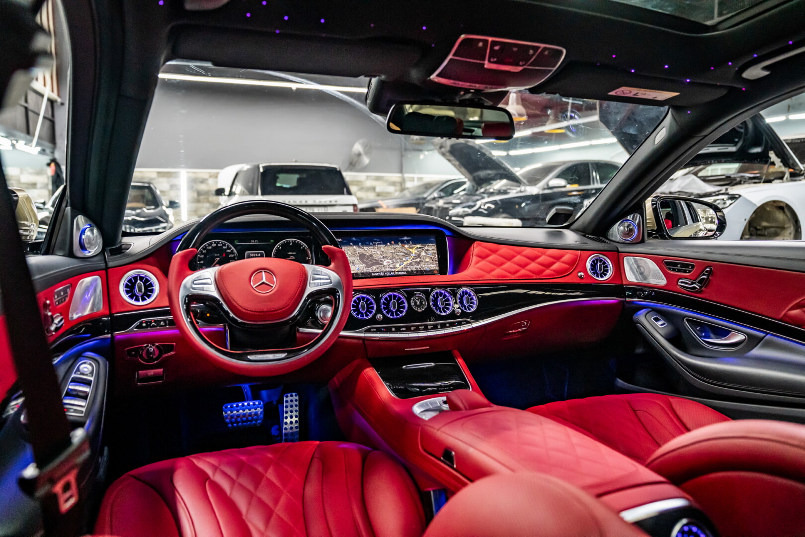 MERCEDES W222 S CLASS 2013-2019 KIRMIZI DERİ DÖŞEME