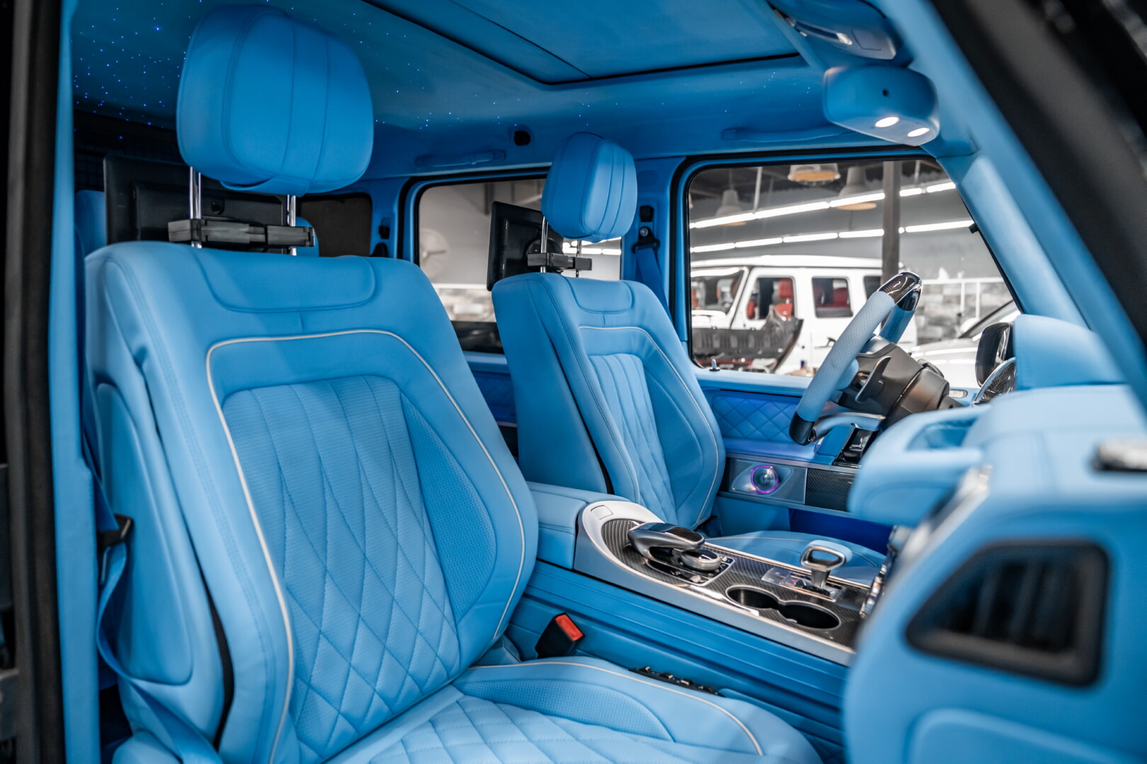 MERCEDES G SERİSİ 2013-2017 MAVİ DERİ DÖŞEME