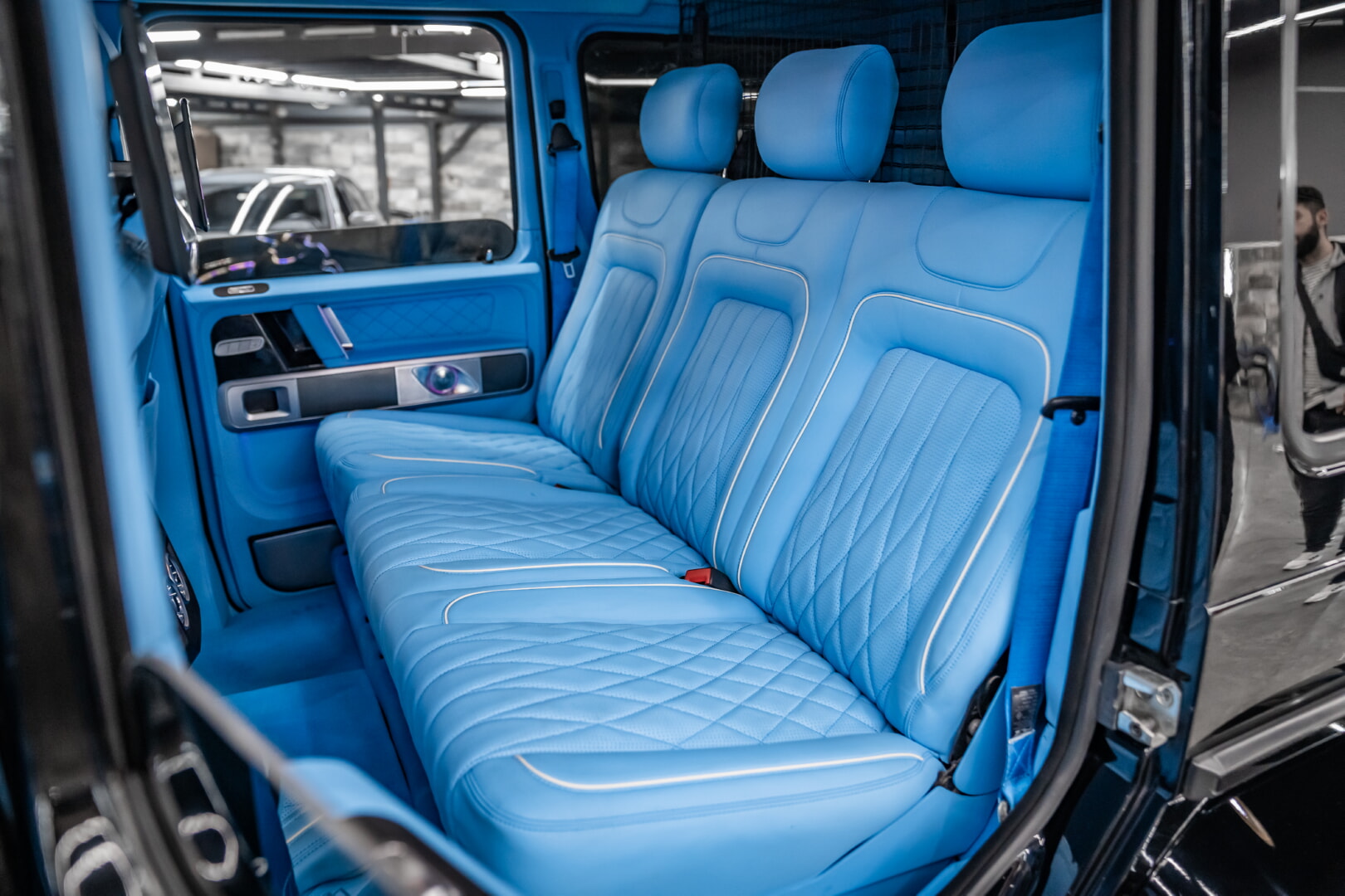 MERCEDES G SERİSİ 2013-2017 MAVİ DERİ DÖŞEME