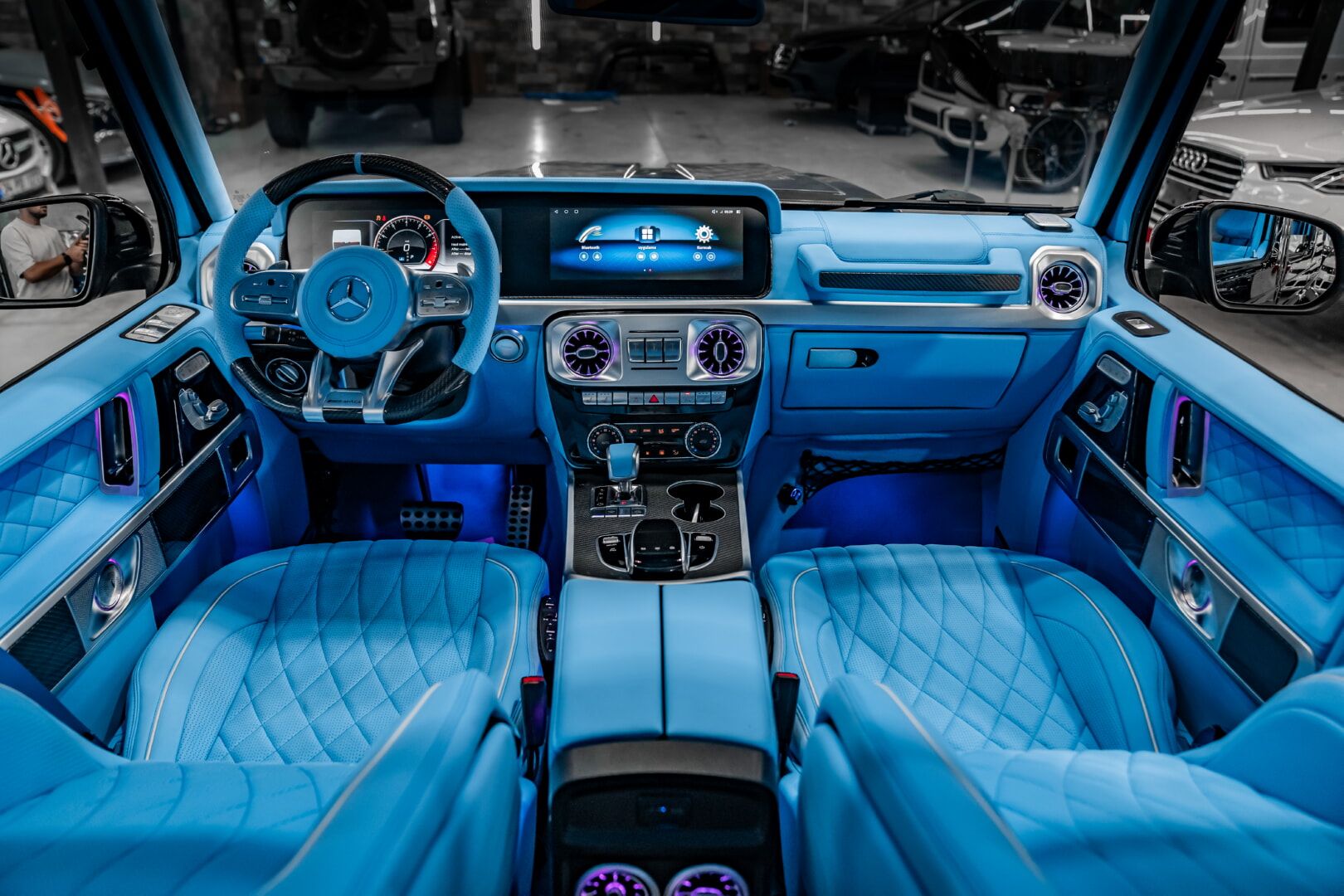 MERCEDES G SERİSİ 2013-2017 MAVİ DERİ DÖŞEME