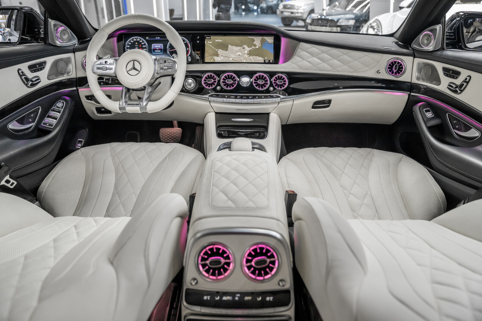 MERCEDES W222 S CLASS 2013-2019 BEYAZ DERİ DÖŞEME