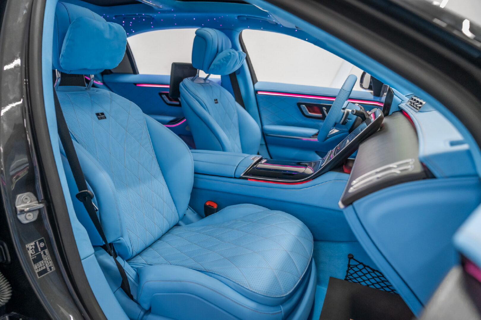 MERCEDES W223 S CLASS 2020-2024 MAVİ DERİ DÖŞEME