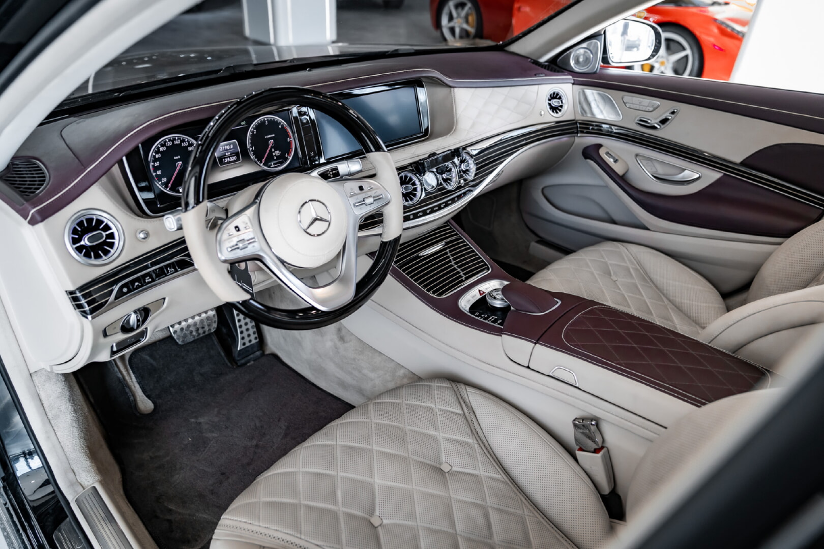 MERCEDES W222 S CLASS 2013-2019 BORDO-BEJ DERİ DÖŞEME