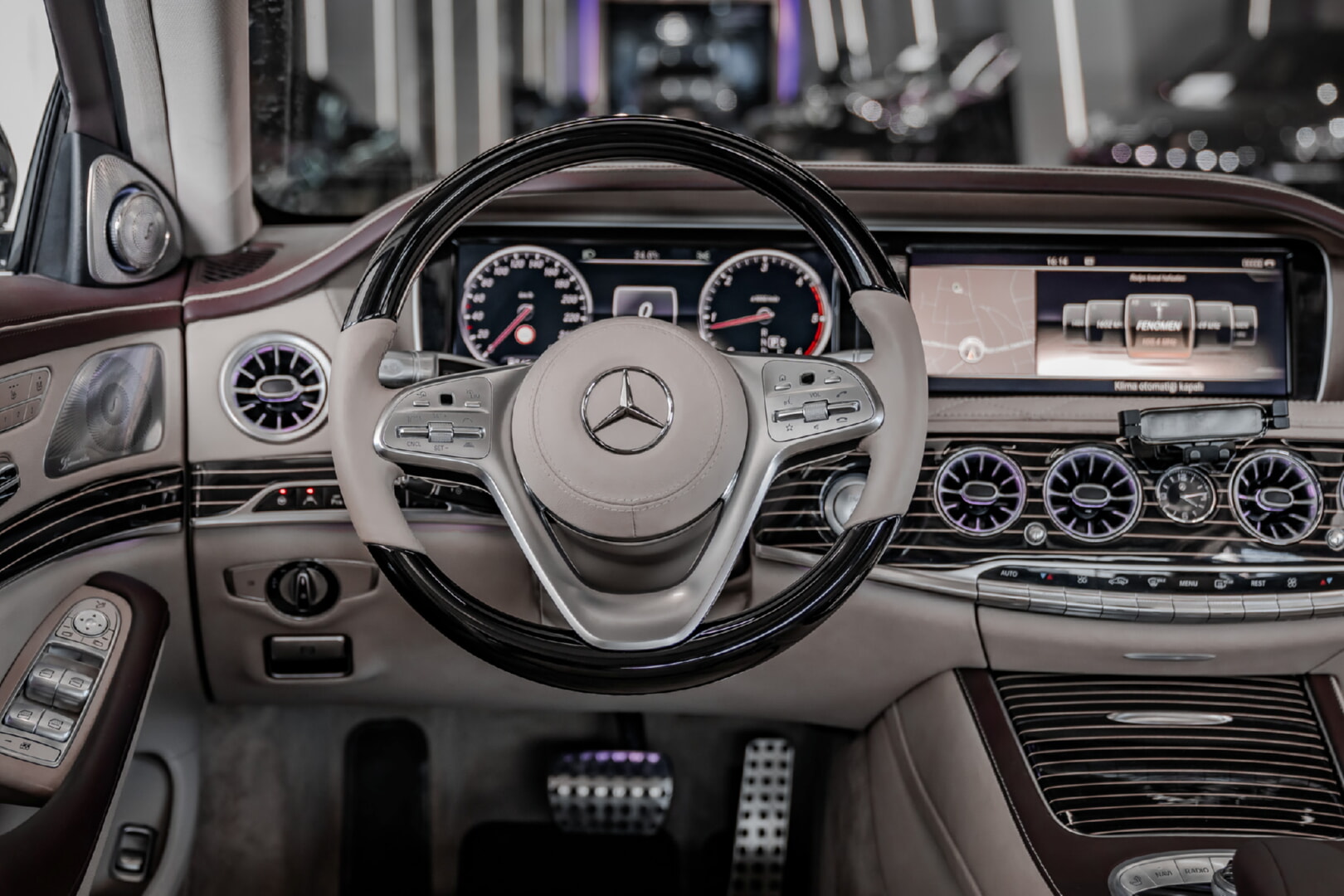 MERCEDES W222 S CLASS 2013-2019 BORDO-BEJ DERİ DÖŞEME