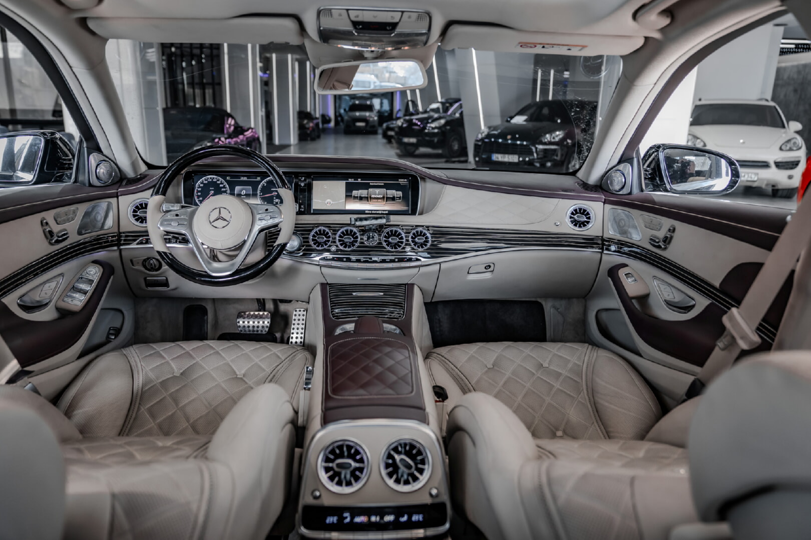 MERCEDES W222 S CLASS 2013-2019 BORDO-BEJ DERİ DÖŞEME