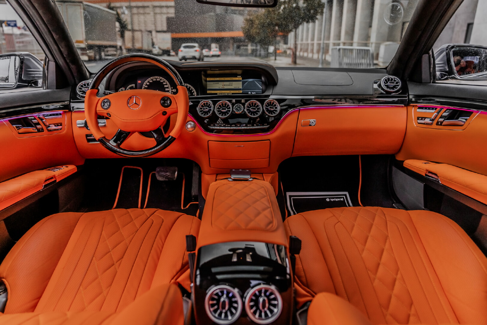 MERCEDES W221 S CLASS 2006-2012 TURUNCU DERİ DÖŞEME