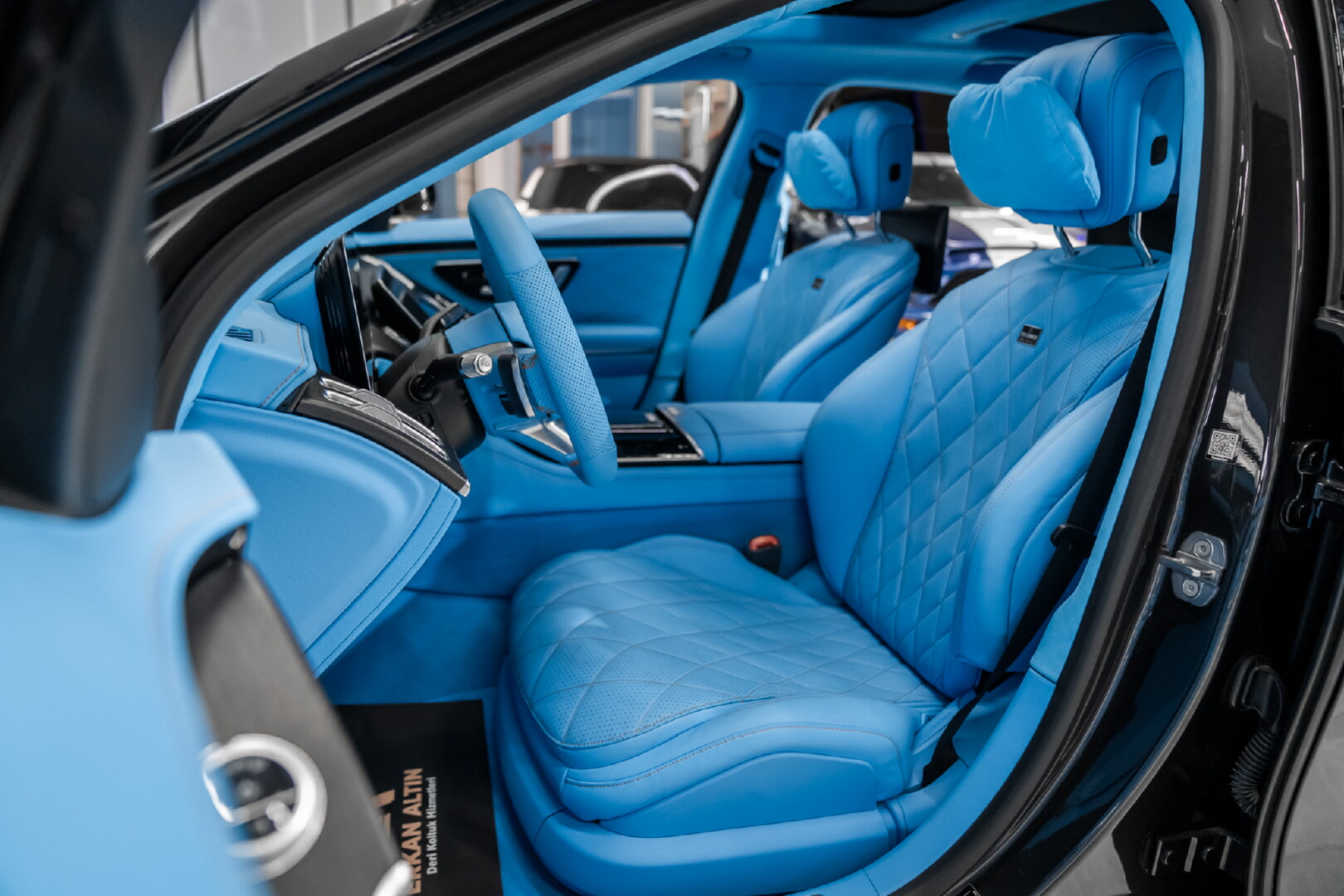 MERCEDES W223 S CLASS 2020-2024 MAVİ DERİ DÖŞEME