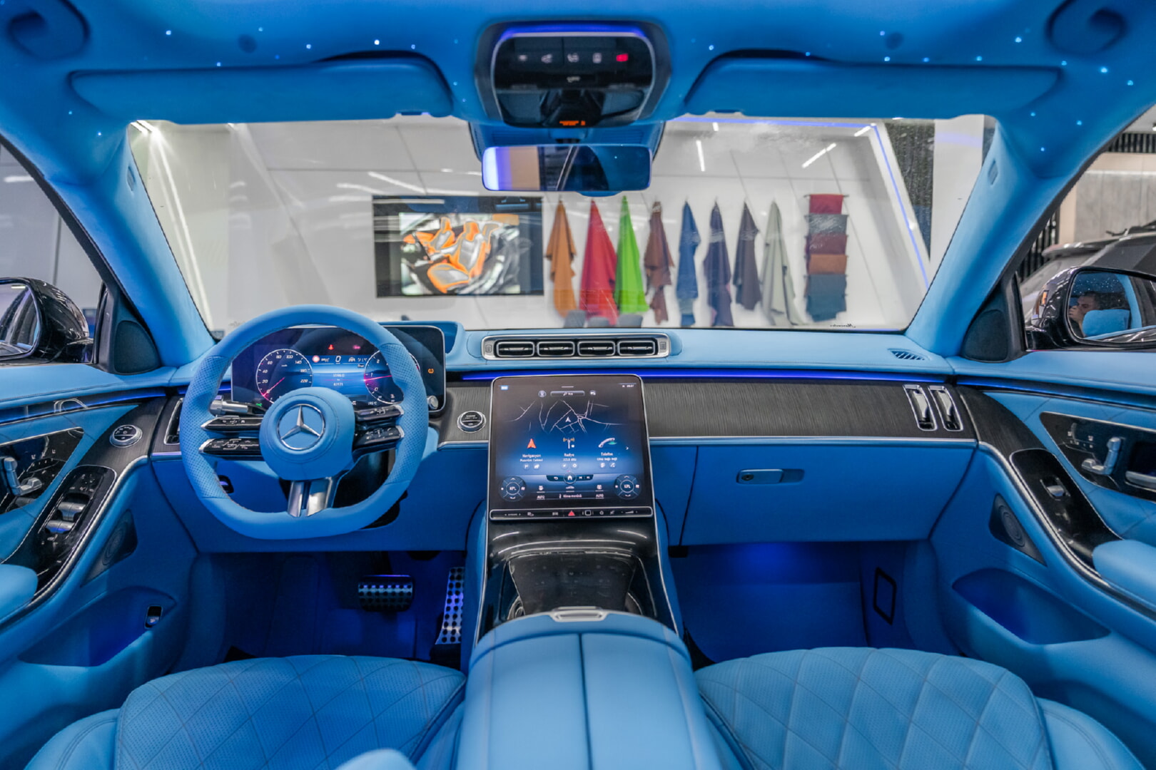 MERCEDES W223 S CLASS 2020-2024 MAVİ DERİ DÖŞEME