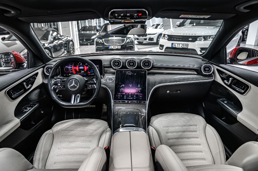 MERCEDES W206 C SERİSİ 2021-2024 BEYAZ SUNİ DERİ DÖŞEME